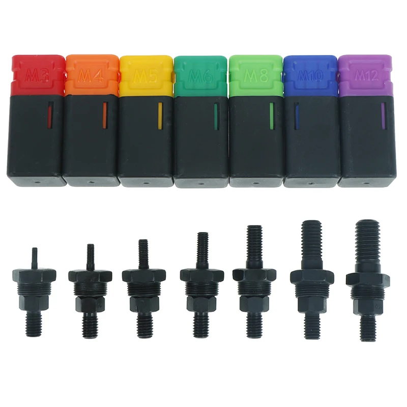Substituição Riveter Gun Part, Mandril roscado, Mão Nut Rivet, Métrico, M3-M12, 1 Set
