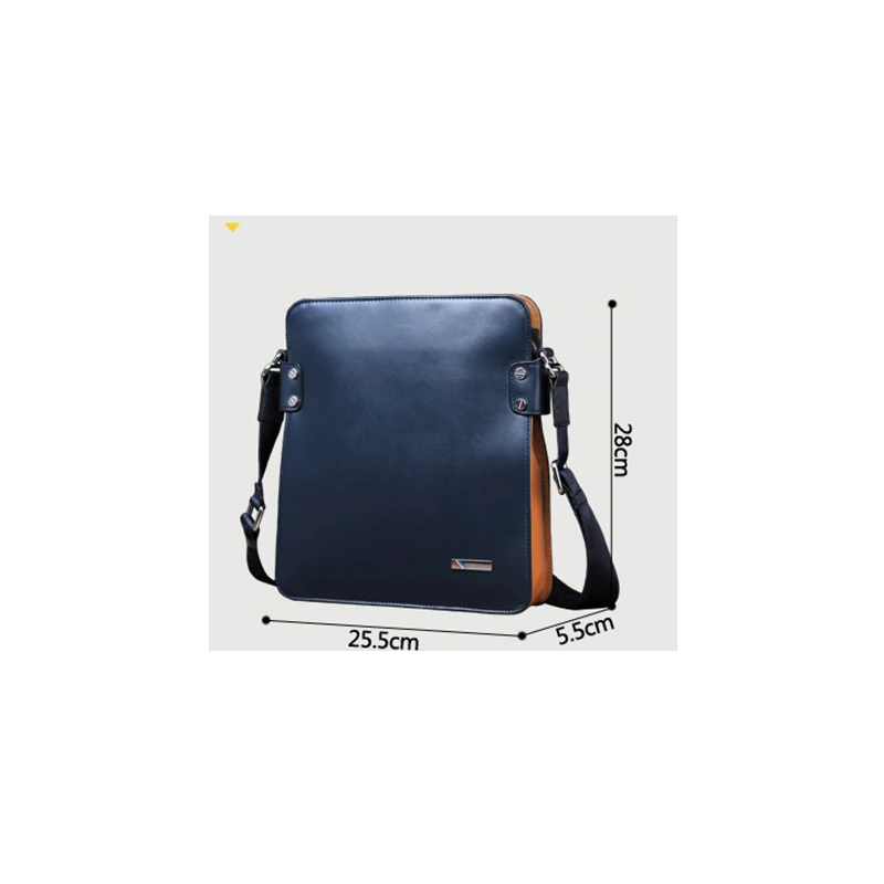 Imagem -04 - Weixier pu Stitching Messenger Bolsa para Homens Empresários Viagem Clássico Design Simples Alta Qualidade Moda Cor