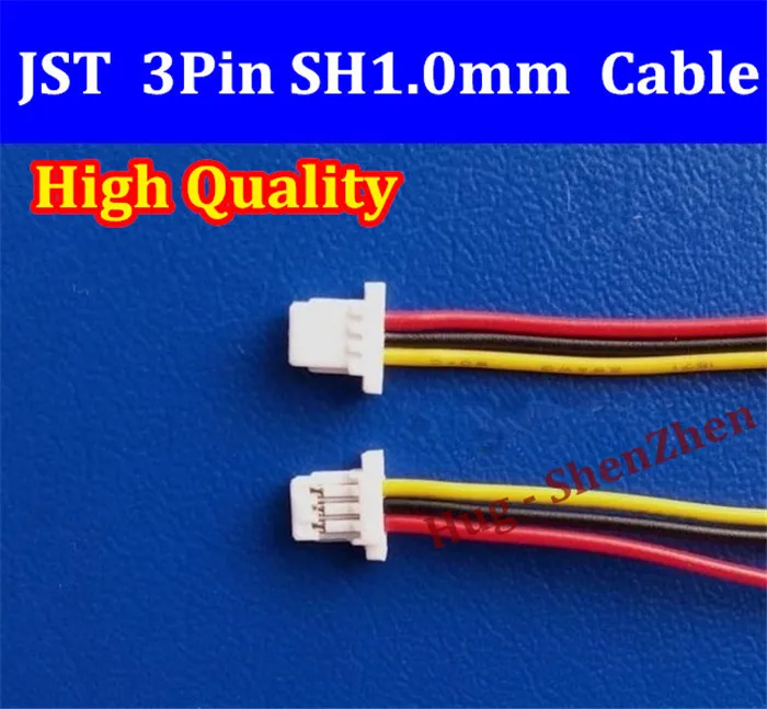 

Hot sale 100pcs/lot Micro JST SH 1.0mm Pitch 3-Pin Female Connector with Wire jst 3pin connector 100mm 28#