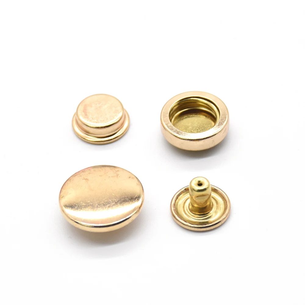 100 sets Brass snap fasteners Clothing accessories Sewing snaps tools Environmentally Invisible snap high quality Jacket buttons