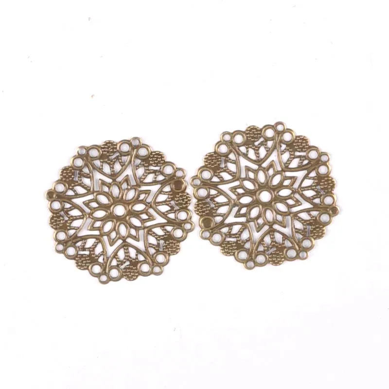 10pcs Filigree Round Wraps Bronze/silver Metal Crafts Connectors For DIY Embellishments Scrapbooking Craft Accessories ykl0735