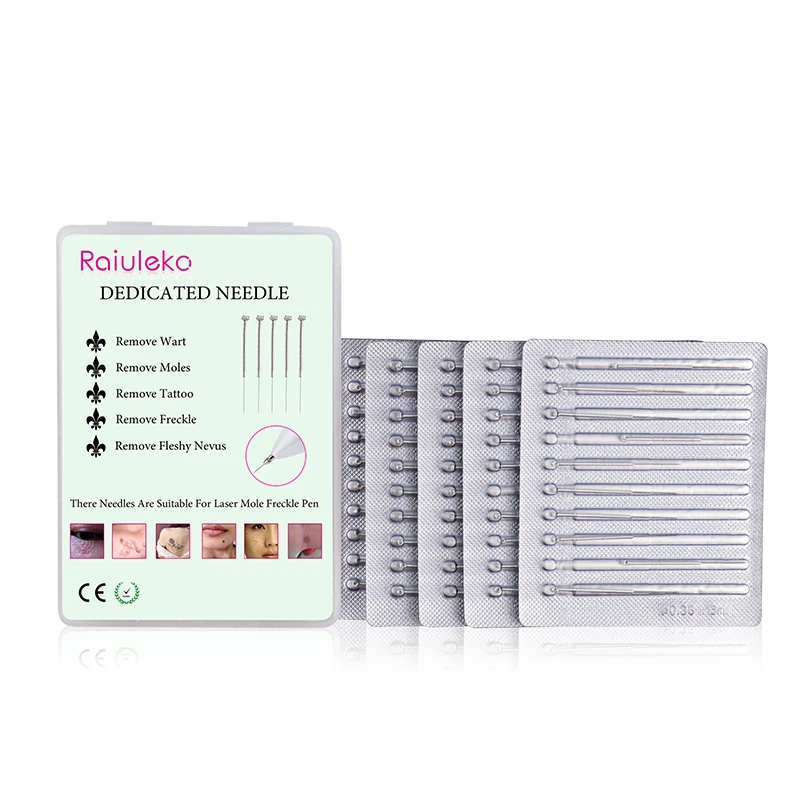 50Pcs Dedicated Needles Mole Tattoo Removal Pen Replaceable Fine Needles Use For Laser Freckle Spots Mole Remover Plasma Pen