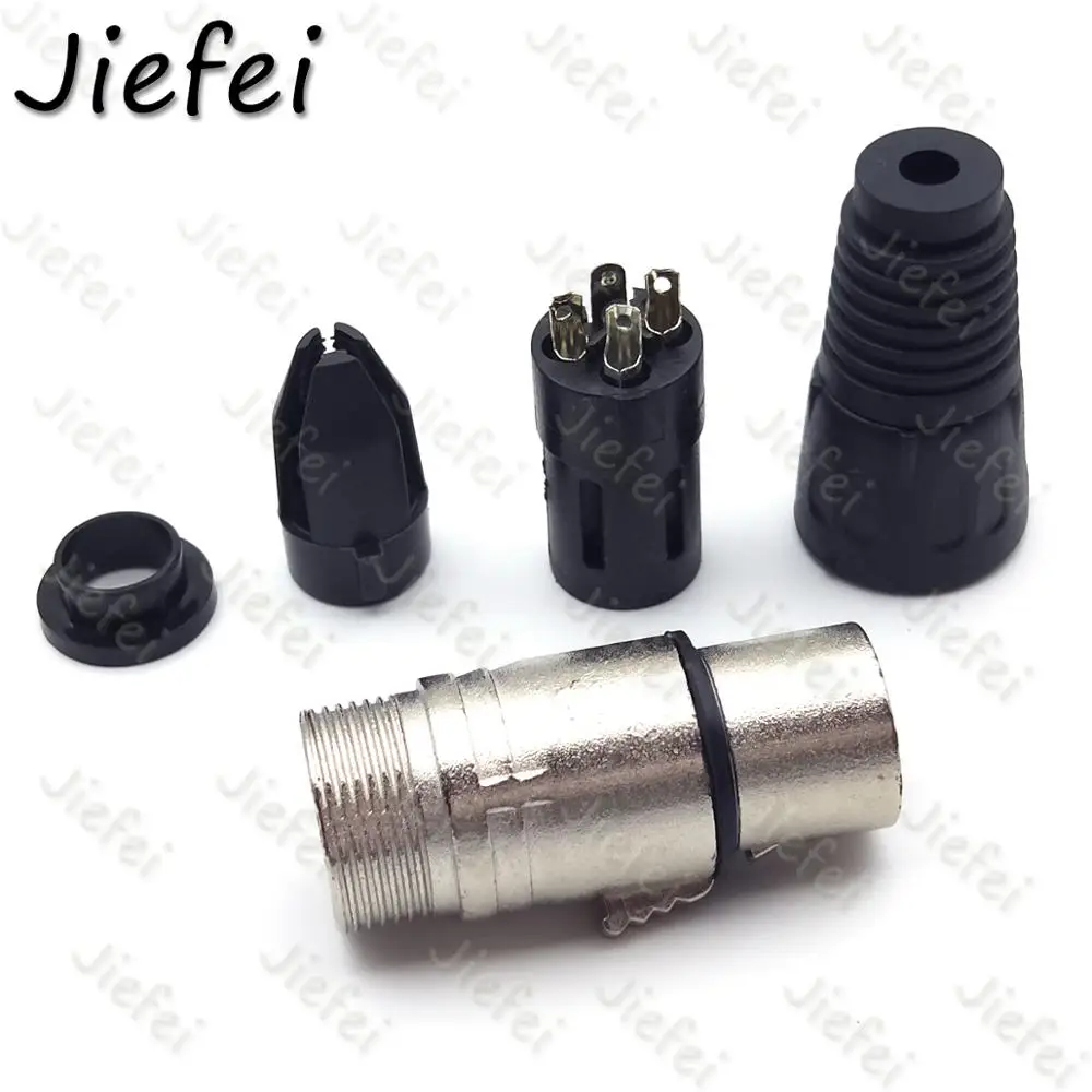 Imagem -06 - Conjunto Xlr 3pin 5pin Áudio Microfone Cabo Conector Preto Macho Mais Fêmea Mic Plug Cabo Conectar Xlr Adaptador 25