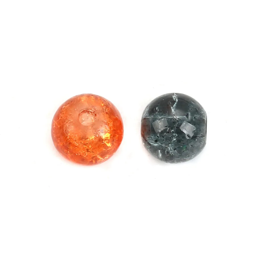 DoreenBeads 200 PCs randomly Mixed Crackle Glass Round Beads 6mm Dia. Findings (B04930). mixed at random (B04930), yiwu