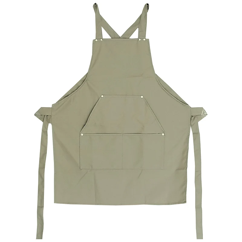 Apron Kitchen Cooking Worker Hairdresser Nail Coffee Shop Waiters Aprons H-shaped Strap Cotton Apron For Woman & Man