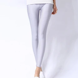 NDUCJSI-mallas de neón de LICRA para mujer, pantalones ajustados de alta elasticidad, mallas delgadas de entrenamiento, Leggings informales, Jeggings sexys de caramelo sólido