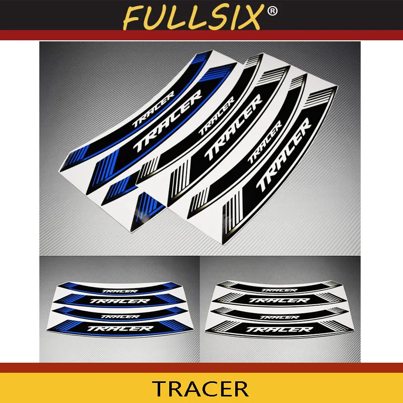 

Motorcycle 8X Thick Edge Outer Rim Sticker Stripe Wheel Decals for YAMAHA TRACER yamaha tracer sticker