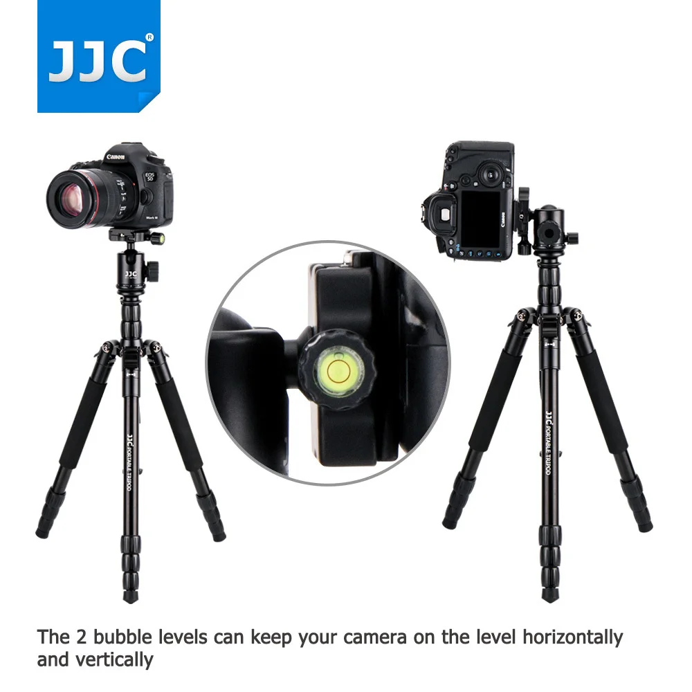 JJC DSLR Camera Tripod for Canon/Nikon/Sony/Fujifilm/Olympus/Pentax/Panasonic Holder Flexible Stand Ball Head Portable Monopod