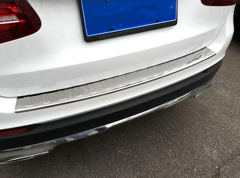 For Mercedes-Benz GLC Class GLC260 GLC300 X253 2016-2022 Stainless Rear Trunk Inner Outer Bumper Plate Guard Protector Cover