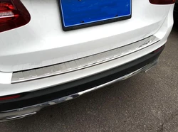 For Mercedes-Benz GLC Class GLC260 GLC300 X253 2016-2022 Stainless Rear Trunk Inner Outer Bumper Plate Guard Protector Cover