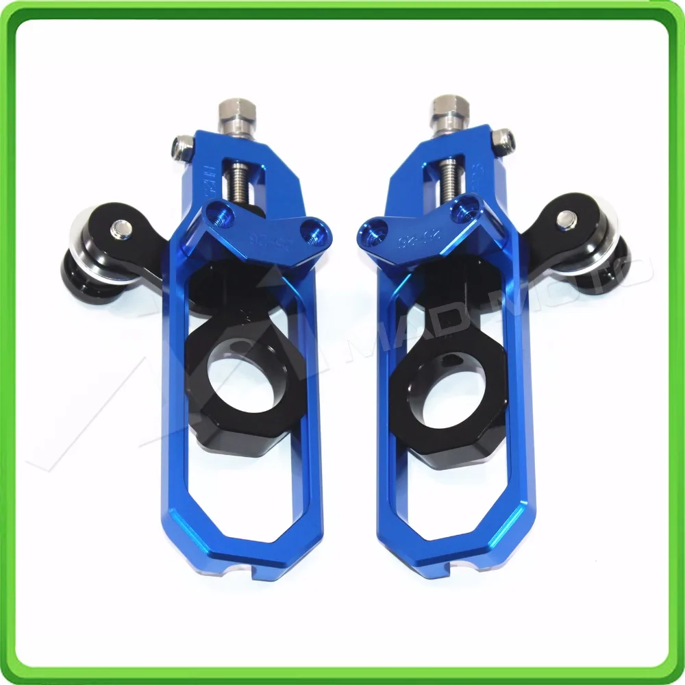 Aluminum motorcycle Chain Tensioner Adjuster with spool fit for YAMAHA R1 YZF R1 2015 2016 2017 YZF-R1 15 16 17 Blue & Black