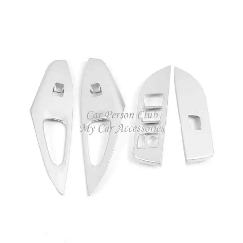 For Toyota Corolla 2019 2020 ABS Chrome Interior Door Window Lift Switch Button Frame Panel Cover Trims Car-Styling Accessories