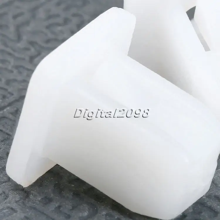 50Pcs White Square Auto Fasteners Auto Bumper Fastener Rivet Retainer Clips Push Engine Cover Fender Car Door Trim Panel Clip