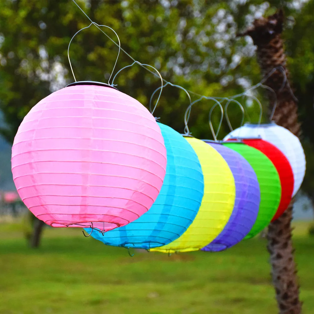 Linterna Solar de 12 pulgadas para jardín, lámpara de globo de hadas para exteriores, decoración de boda con batería, iluminación para vacaciones