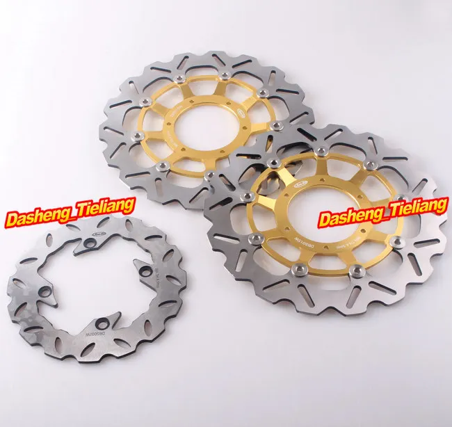 Front Rear Brake Disc Rotors Set For Honda 2004 2005 CBR1000RR & CBR600RR ABS 2009 2010 2011 2012 2013 2014 2015