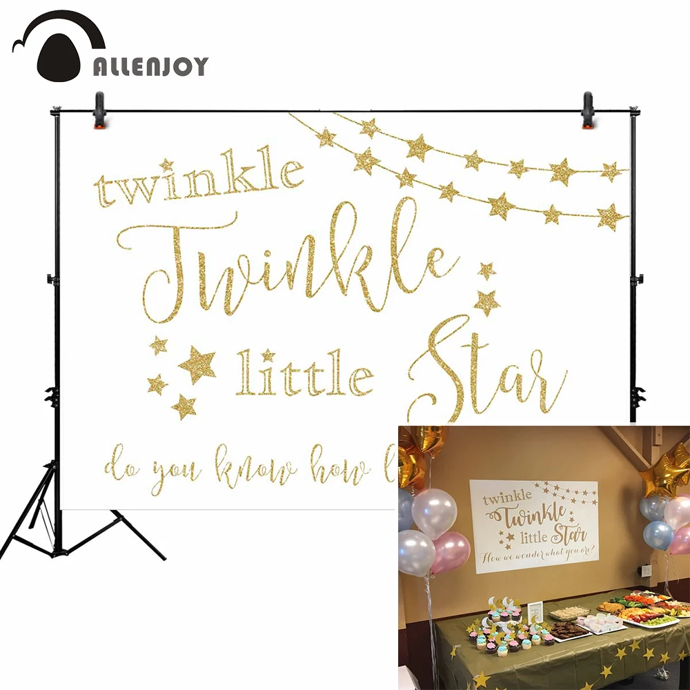 Allenjoy photographic wall-papers photo background twinkle little star sweet heart my love golden backdrops photocall photophone