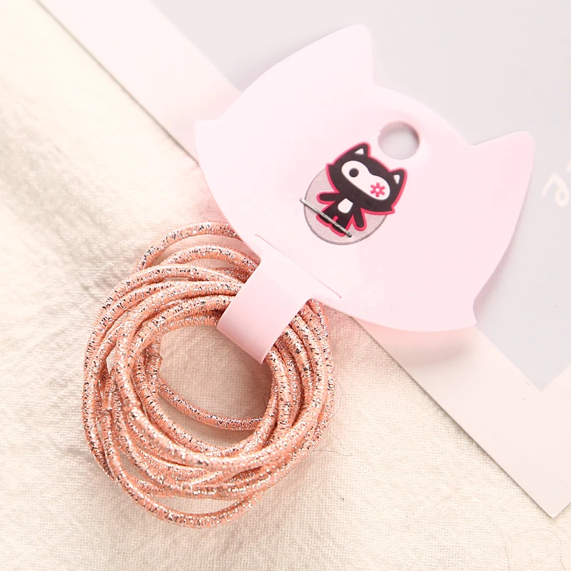 12色50ピース/ロット3センチメートル子ゴムバンドヘアアクセサリー卸売新ファッションキャンディーの色の髪のためのゴムひも子供