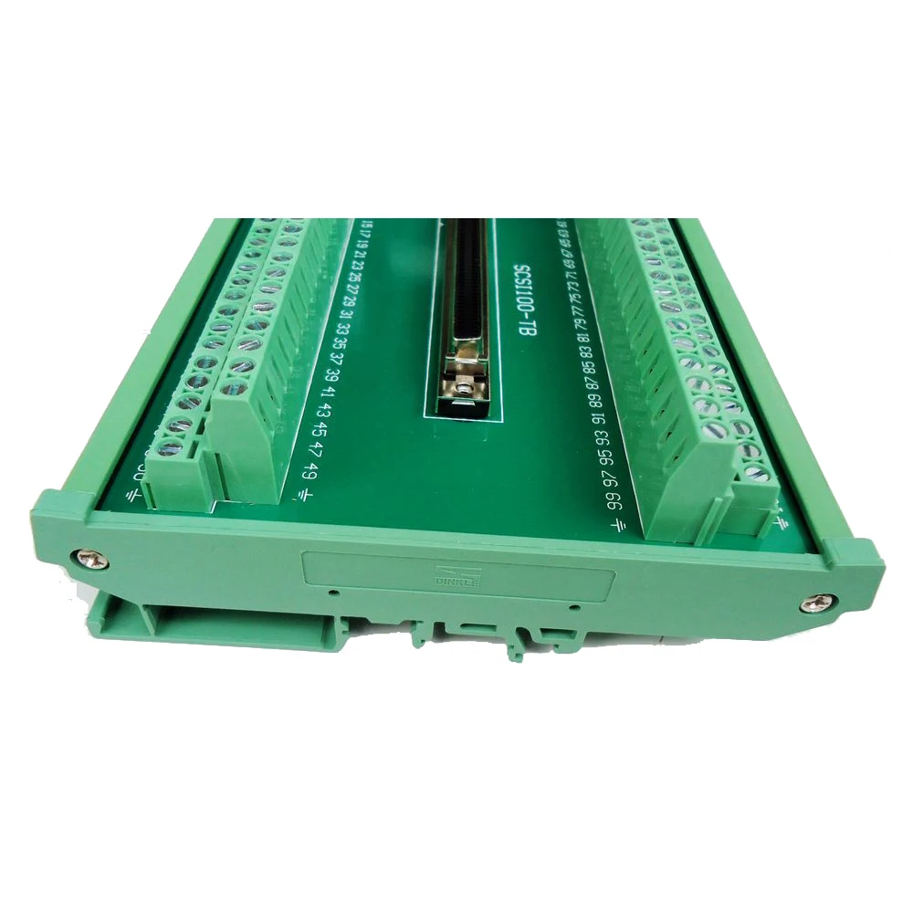 SCSI 100 Pin Servo Cable Connector DIN Rail Mounting Type Terminal Blocks Module