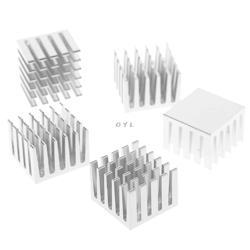 5Pcs 20x20x15mm Cooling Accessories DIY Heatsink CPU GPU IC Memory Chip Aluminum Heat Sink Extruded Cooler Radiator