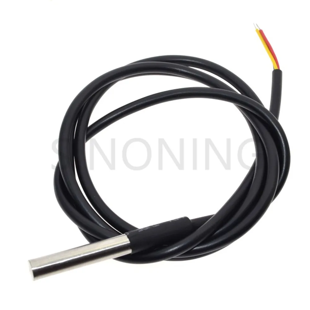 1PCS DS1820 Stainless steel package Waterproof DS18b20 temperature probe temperature sensor 18B20 For Arduino