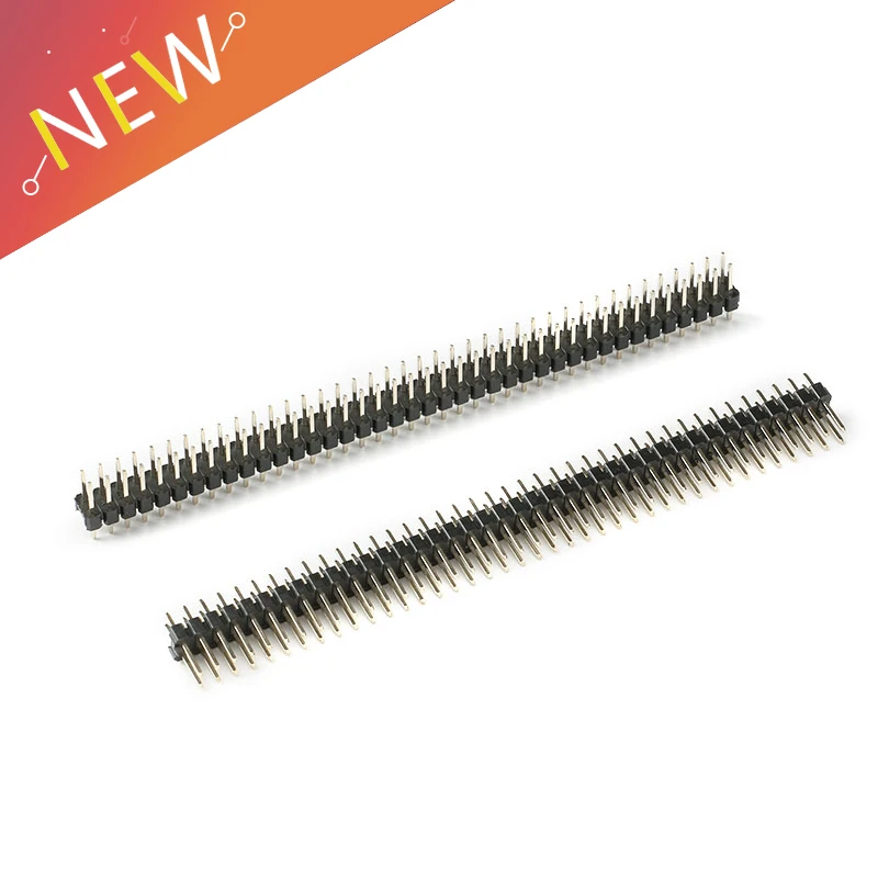 5PCS 2.54mm Pin Header, 0.1