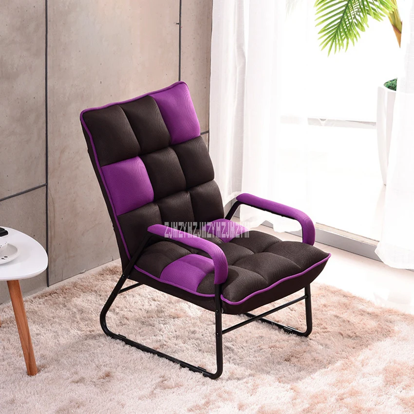 002HPHC Single Sofa Chair Cloth Art Bedroom Reading Relaxing Chair Modern Simple Lazy Sofa Living Room Folding Lifting Chair