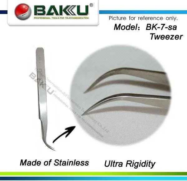 BK 7Sa Advanced Swiss Stainless Tweezer,Ultra Rigidity,Non-Magnetic Steel,Ultra Fine Point Is Good For Variant Work