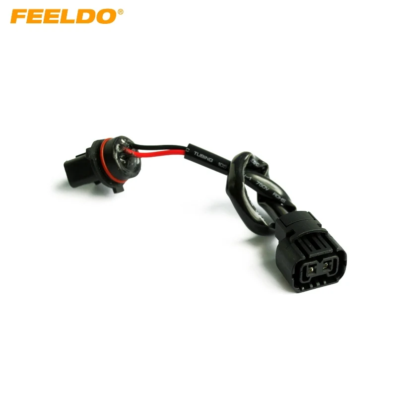 FEELDO 1XCar 5202/H16/2504/PSX24W Female Socket Connector Adapter To P13W Male Socket With Wire Harness Cable HID/LED Conversion