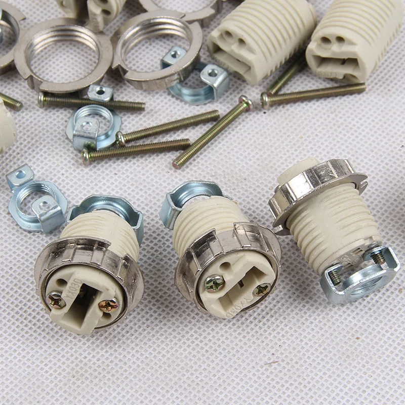 G9 Lamp Socket Ceramic G9 Lamp Holder 110-240V Ceramic Socket G9 Type Halogen Lamp Holder Lighting Accessories