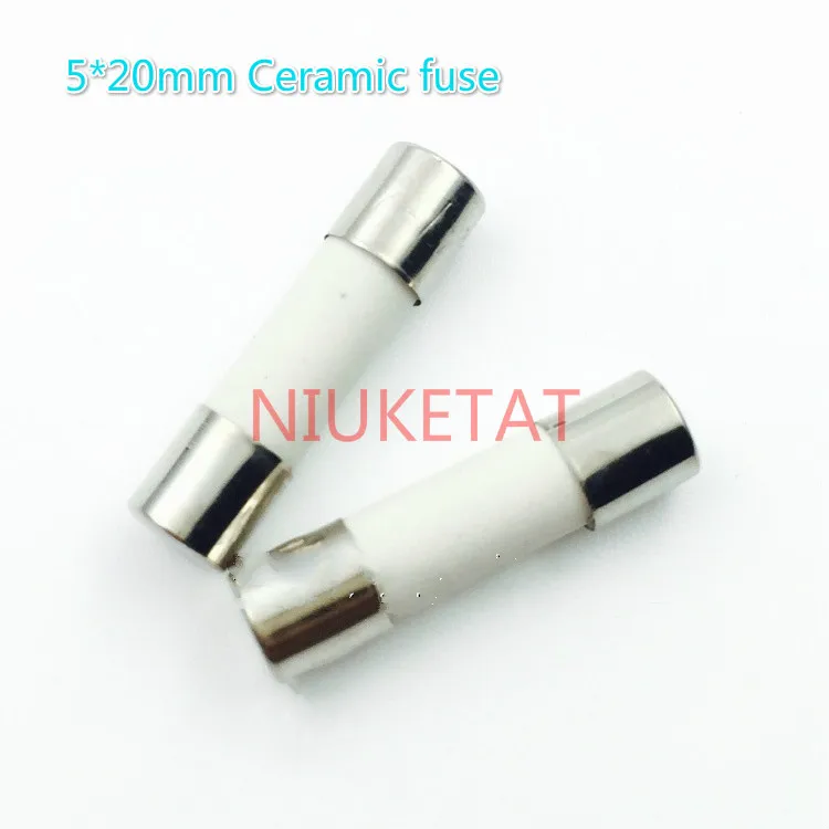 100pcs Ceramic fuse 5*20mm 7A 250V 7000mA 5*20 7A 250V Ceramic fuse  High quality fuse