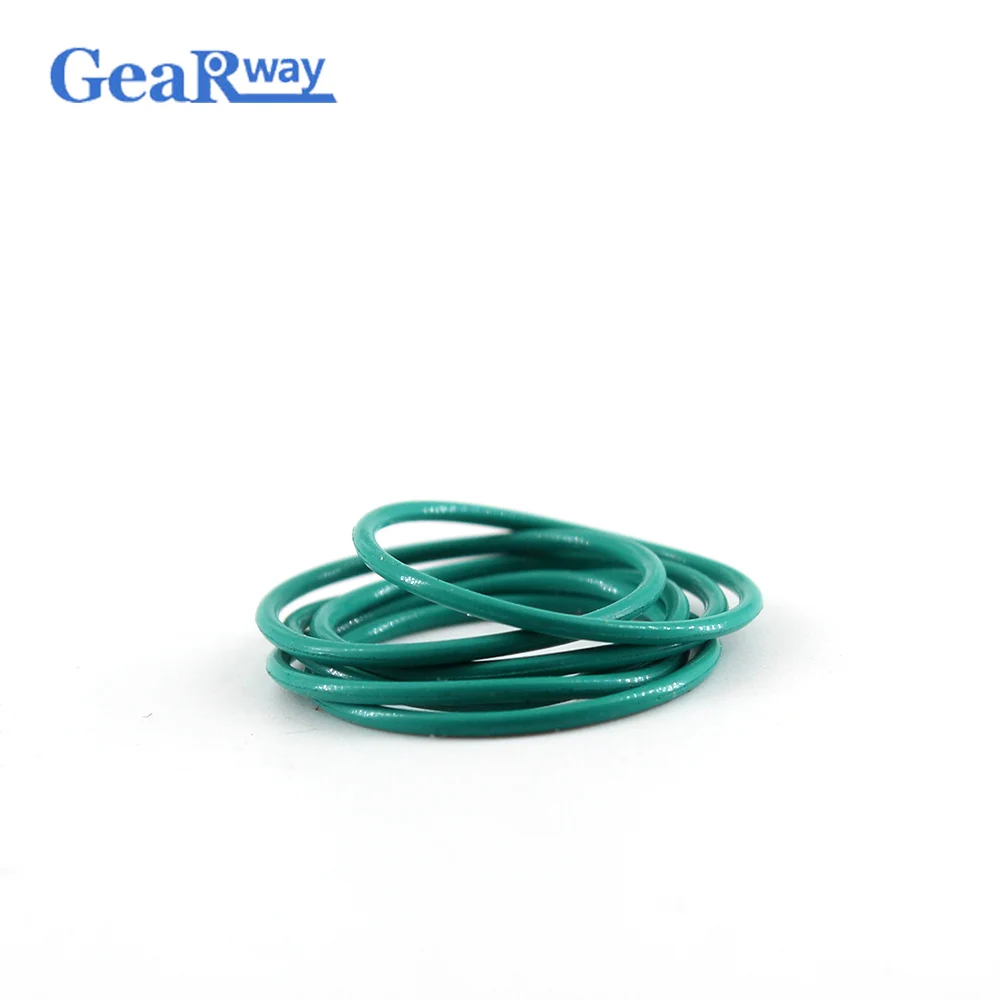 Green O Ring Seal 3mm CS O-Ring FKM 8/9/10/11/28/29/30mm OD Oil Resistance Rubber Seal Ring