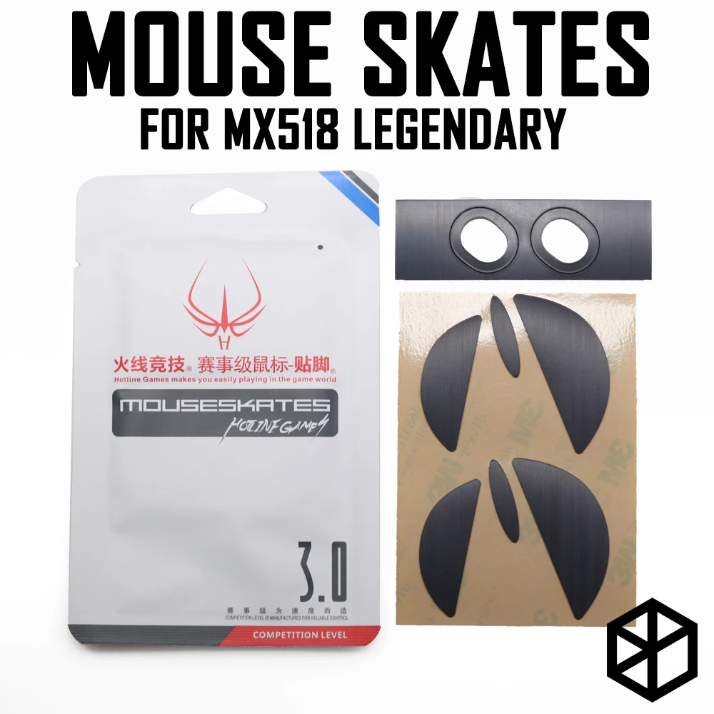 

Hotline games 2 sets/pack competition level mouse feet skates gildes for logitech mx518 legendary 0.6mm thickness