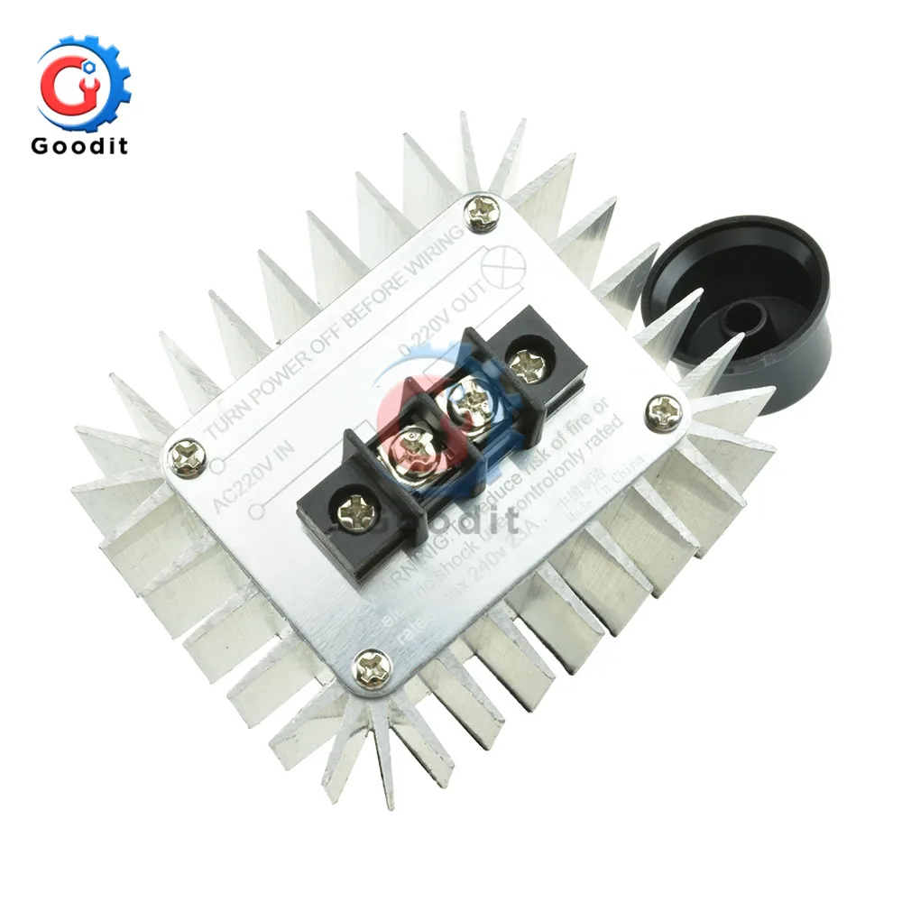 Gaqqee AC 220V 5000W SCR Voltage Regulator Moror Speed Controller Light Dimming Dimmers Thermostat