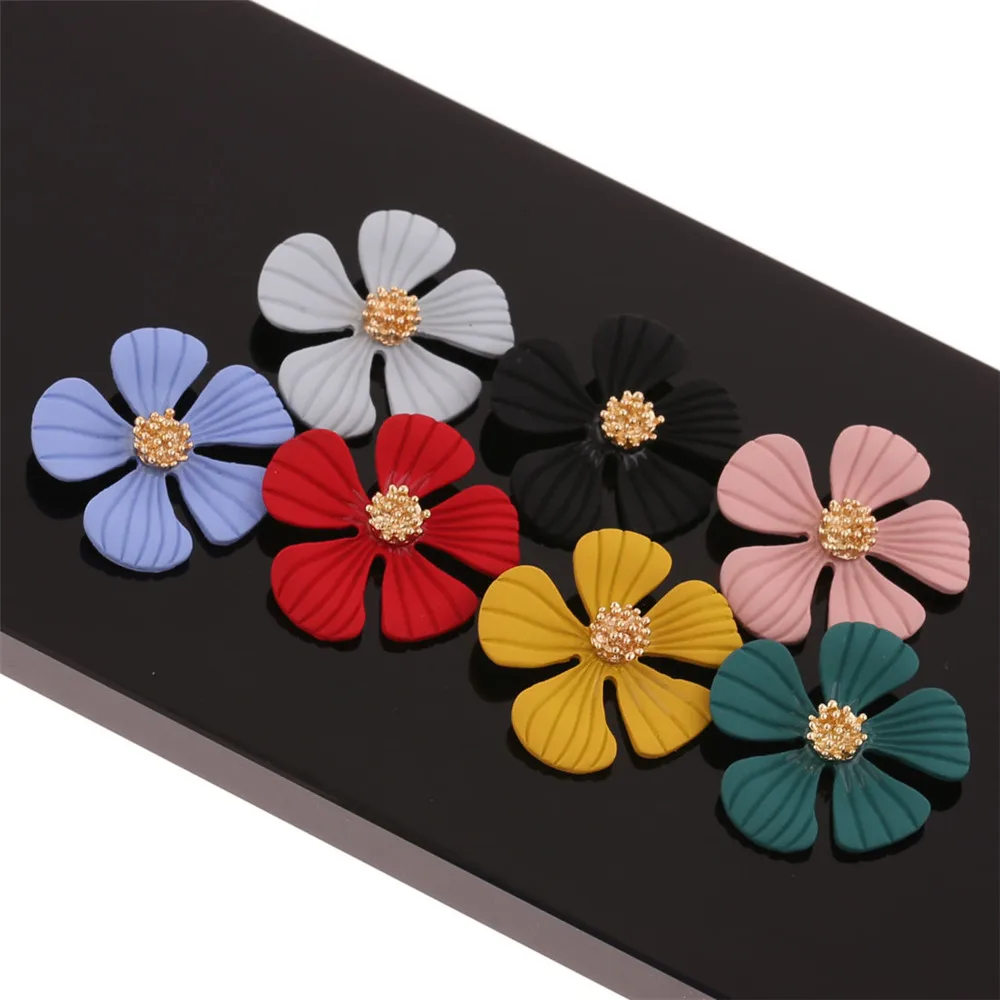 20pcs/lot 6*6MM Zinc Alloy Jewelry Accessories Earring Parts  Flower Shape DIY Hand Made Earring Findings