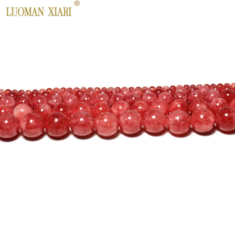 Fine Round AAA+ 100% Natural Rhodochrosite Stone Beads For Jewelry Making DIY Bracelet Necklace 4/6/8/10/12 mm Strand 15''