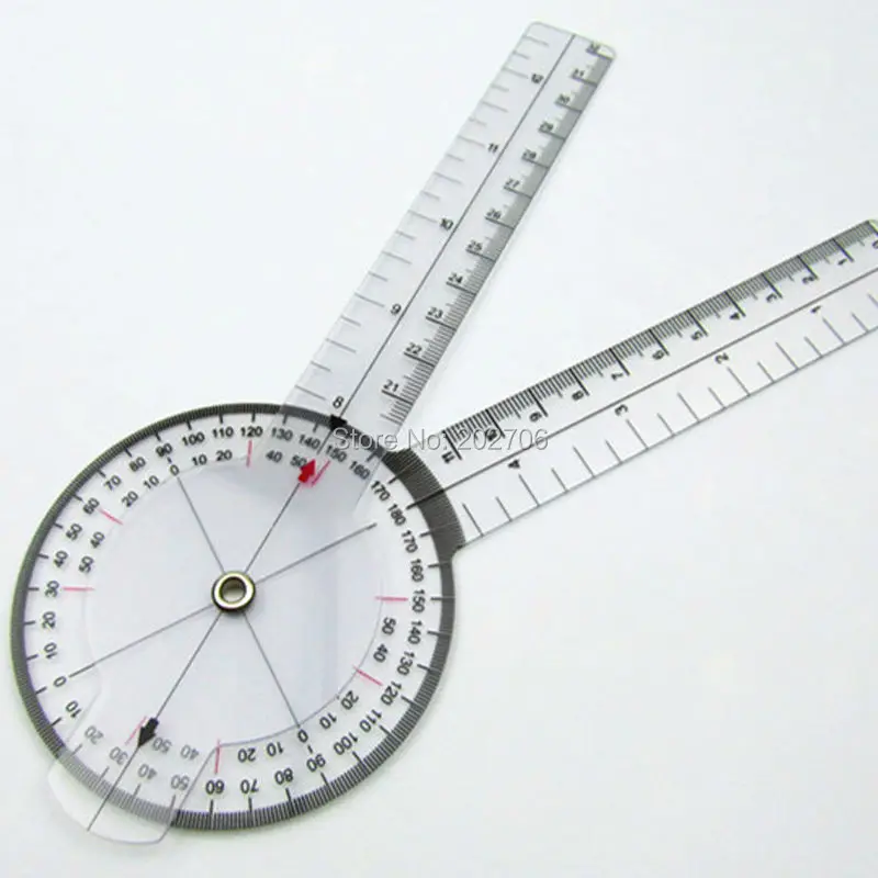 200mm 8inch  Goniometer  plastic protractor Angle ruler   Medical promotion ruler  22pcs/lot