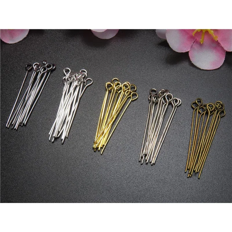 100-200 Teile/los 10-70mm Köpfe Auge Flachkopf Pin Vergoldet Kugelkopf Pins für Schmuck Machen Zubehör Liefert – Detail 4