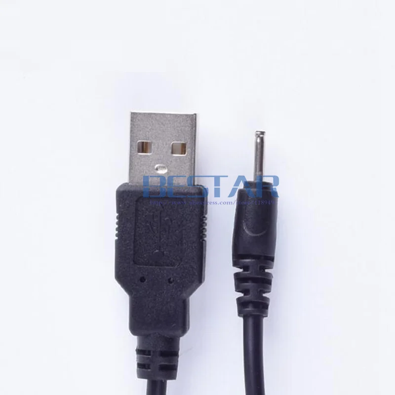 Spina di alimentazione cc nera da USB A A cc 2.0mm x 0.6mm 5 Volt DC 2.0x0.6mm Jack A barilotto cavo di alimentazione di ricarica cavi adattatori di