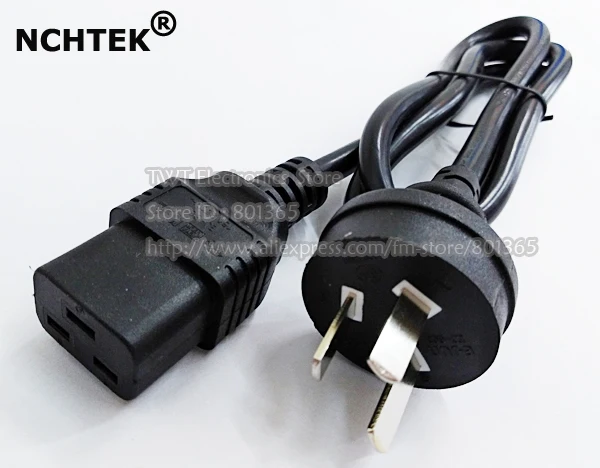 NCHTEK Australia Au 3Pin Male Plug To to IEC 320 C19 Female Power Adapter Cable About 1M / 1PCS