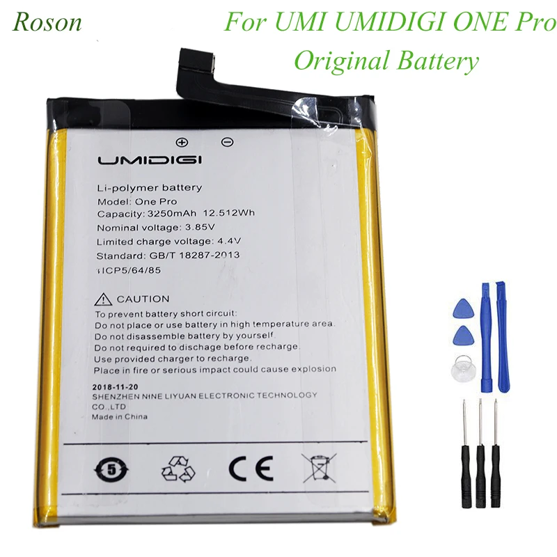 

Roson For Umi Umidigi One Pro Battery 3250mAh Replacement Battery Bateria Accessory Accumulators +Tools For Umi Umidigi One Pro