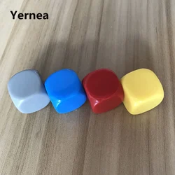 5 Pz/lotto 22mm Dadi Angolo Arrotondato Acrilico Hexahedron Blank Dadi Può scrivere il Colore Trasporto creatività DIY Interessante Dice Set Yernea