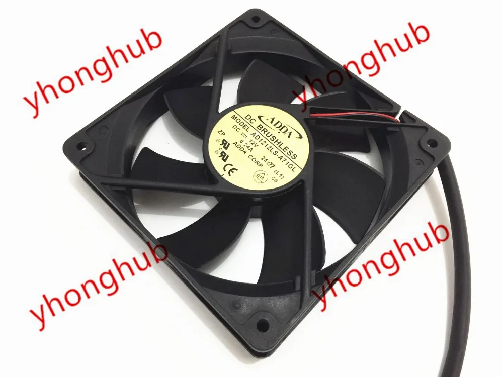 

ADDA AD1212LS-A71GL DC 12V 0.24A 2-wire 120X120X25mm Server Cooling Fan