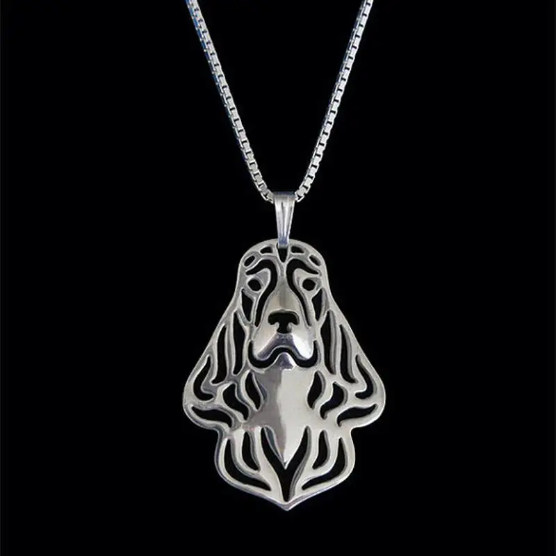 

Women's Jewelry Metal English Cocker Spaniel Dog Pendant Necklace Drop Shipping