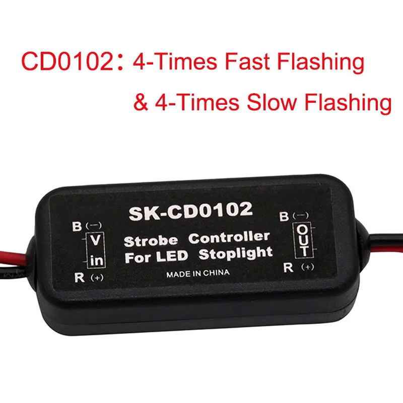 SUNKIA Newest Flash Strobe Controller GS-100A Flasher Module for LED Brake Stop Light Lamp 9-30V Wholesales 1Pcs/bag