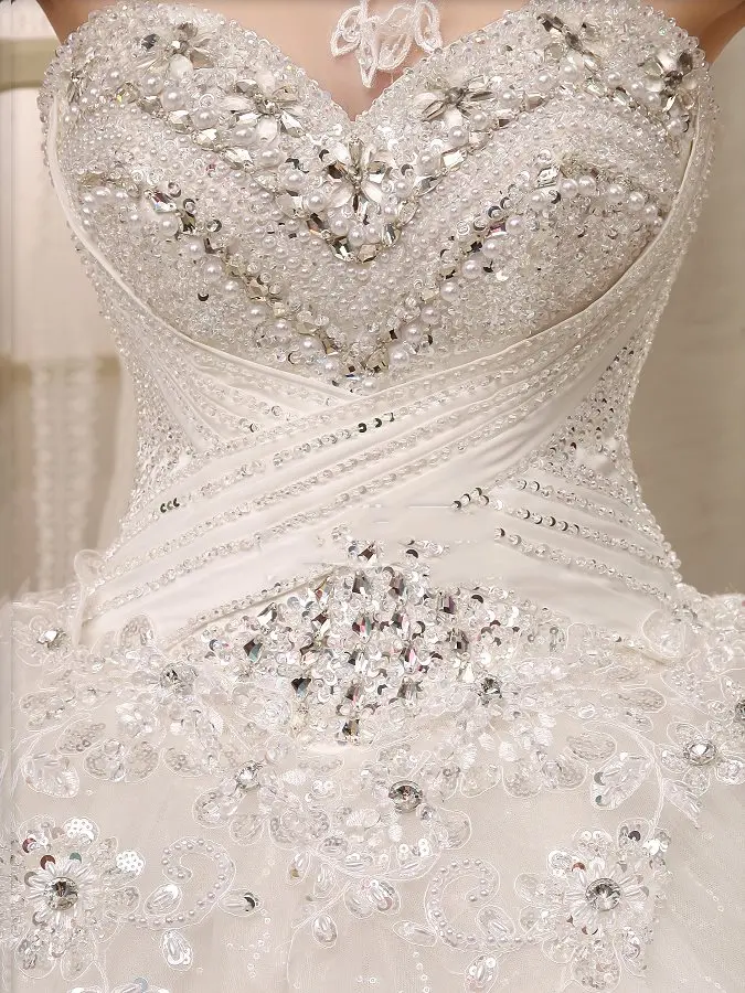 Robes élégantes paillettes Appliques perles Robe De bal Robe De mariée 2020 offre spéciale princesse robes De mariée Robe De mariée