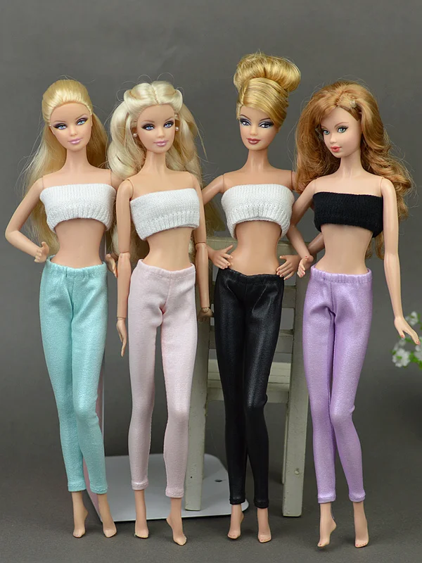 Fashion For barbie pants Micro-tight skinny trousers For Barbie one piece baby gift 1/6 Doll Accessories