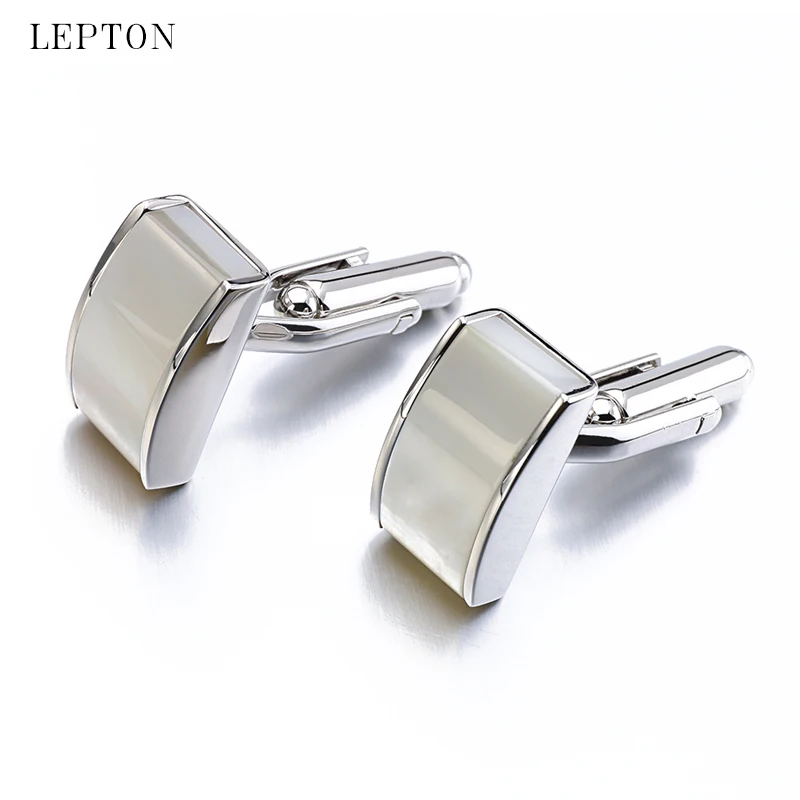 Low-key Luxury Shell Cufflinks For Mens French Shirt Cuffs Cuff links Lepton High Quality Gift Party Gemelos Wedding Cufflinks