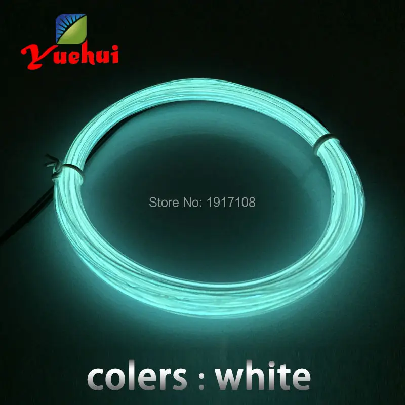 1.3mm 15Meters Powered By AC110~220V Sparkling EL Wire Flexible LED thread Neon glowing light for house Bar Party Decoration