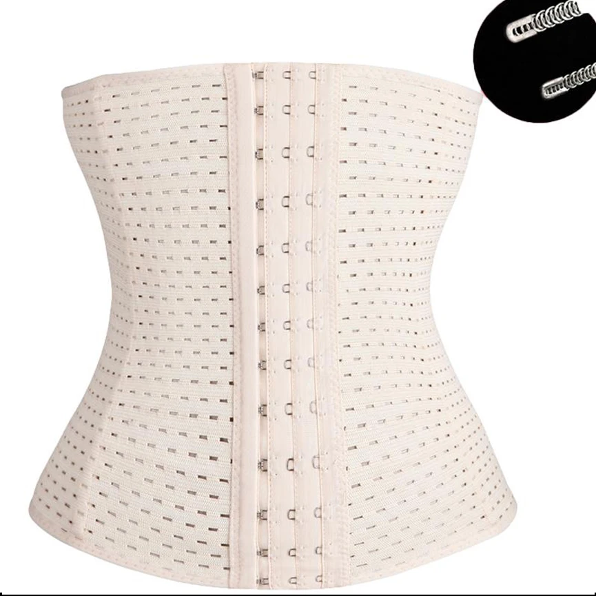 Hot sale Fajas Modeladoras Body Shaper Weight Loss Slimming Waist Trainer Belt Spiral Steel Boned Underbust Corset