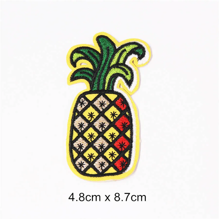 Pineapple Fabric Embroidered Patch Cap Clothes Stickers Bag Sew Iron On Applique DIY Apparel Sewing Clothing Accessories BU166